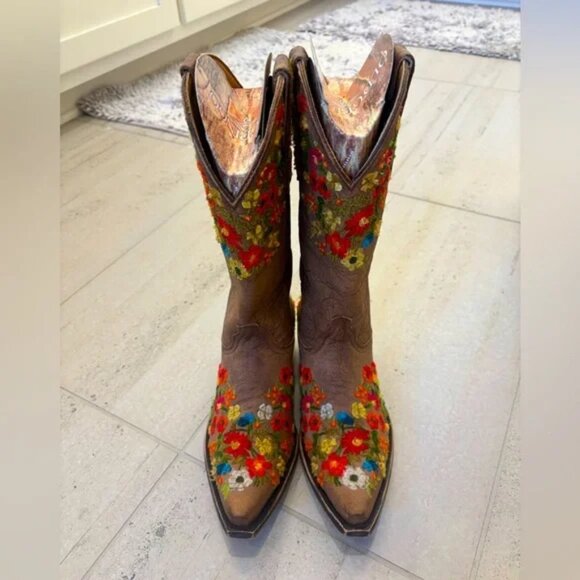 NWT Old Gringo Flora Floral Embroidered Cowboy Boots, Size 8.5 - Picture 9 of 9
